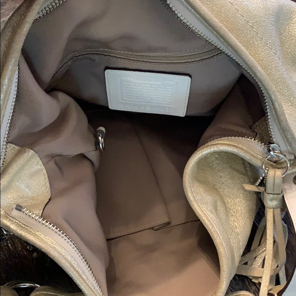 Coach Metallic Leather Boho Bag - Picture 7 of 8